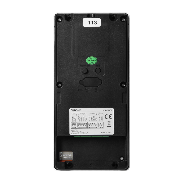 PAVONIS MULTI, two-family video doorphone set, 4-wire, 7", Wi-Fi, touch screen, Full HD, RFID